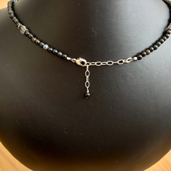 Handmade Semi-Precious Stone Necklace - 18" with 2in Extender Chain - Picture 2 of 4